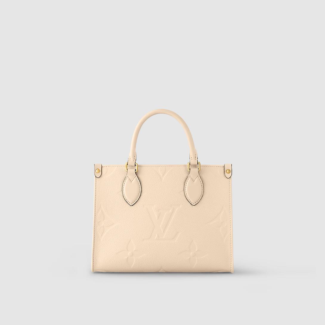 Túi Louis Vuitton Onthego Pm Monogram Empreinte Nữ Kem